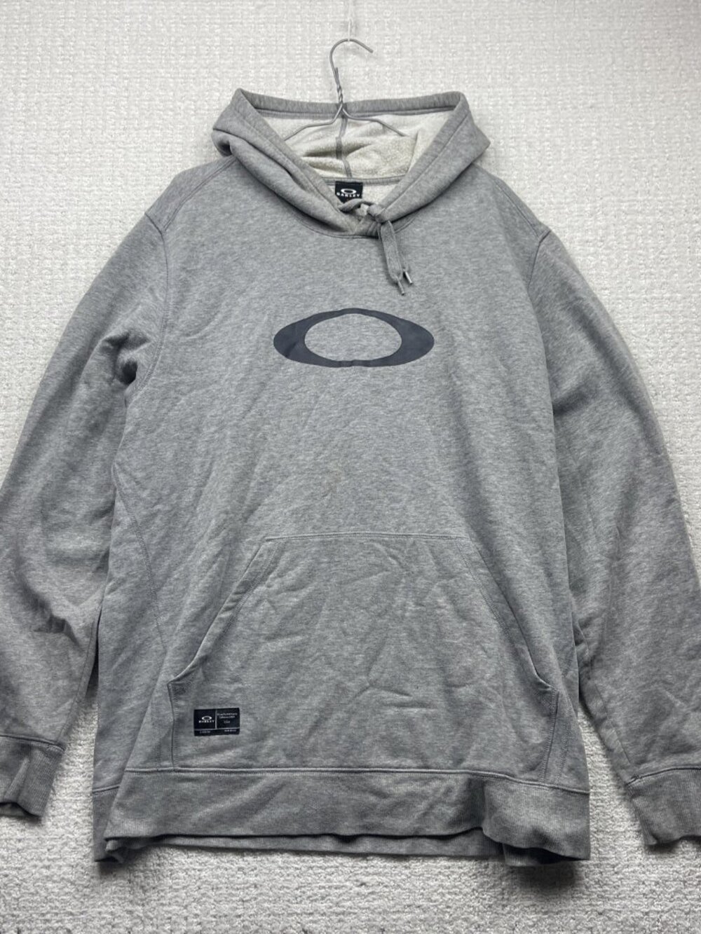 Y2K Oakley Gray Hoodie Men's Sz 2XL Cyver Center O Logo Tech Gorpccore Read